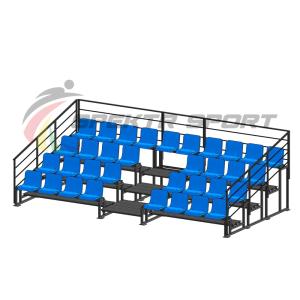 Купить Трибуна для зрителей 4 ряда на 34 места с перилами в Наро-Фоминске 